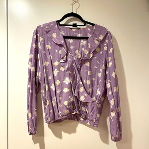 Purple floral Sanctuary blouse size M.
